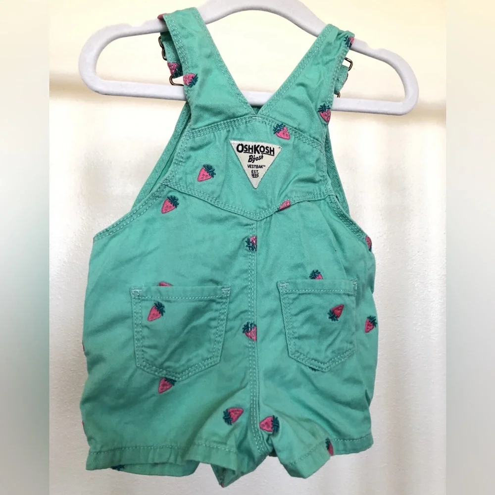 OshKosh B’Gosh Strawberry Overalls - Picture 2 of 4